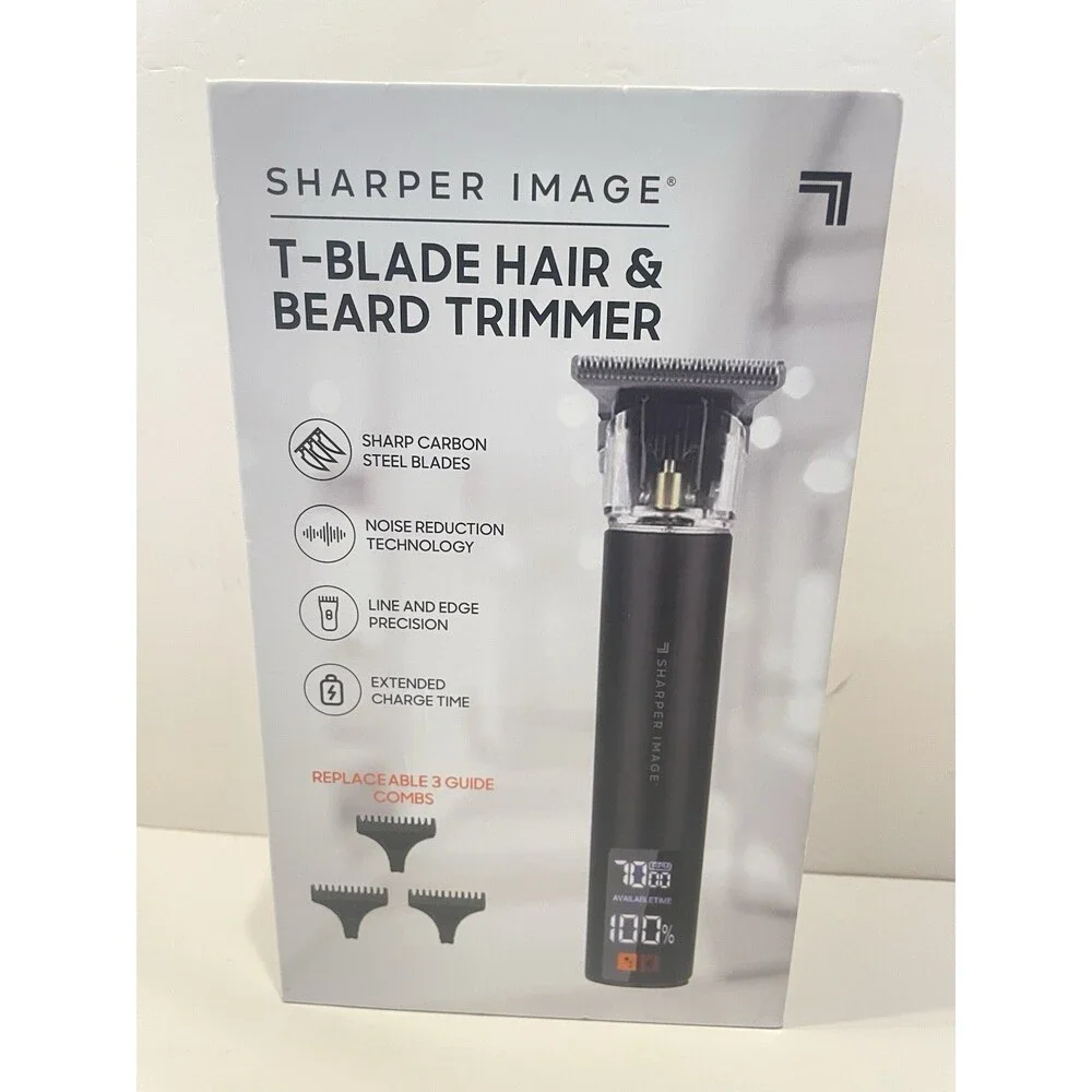 Beard Trimmer Sharper Edge T-Blade Trimmer with attachments NEW